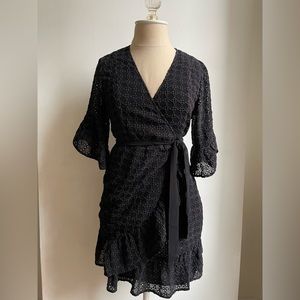 ALLSAINTS Black Wrap Dress